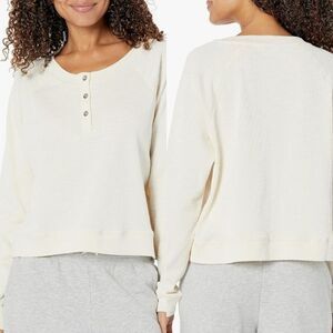 Roxy Women's Girl Next Door Long Sleeve Henley Top Size Small